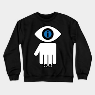 Eyelien in black Crewneck Sweatshirt